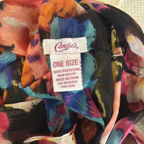 Floral Multicolor Women's Infinity Scarf - Picture 2 of 2